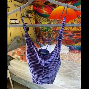 Purple Velvet Tank Top